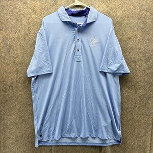 Greyson Polo Shirt Mens XL Blue Preppy Trump National Charlotte Embroidery Golf